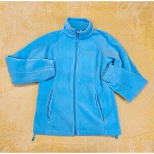 Columbia Sportswear Blue Zip Up Fleece Women's Jacket Long Sleeve Size Medium